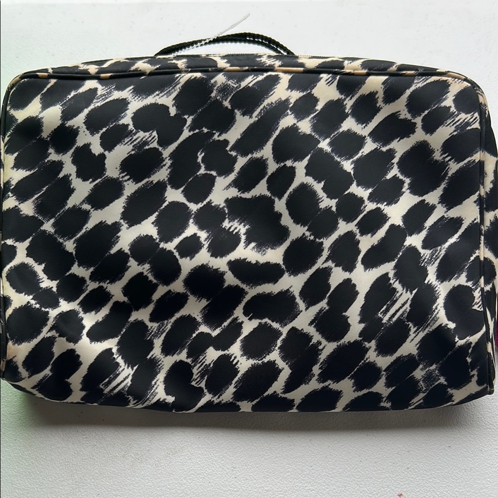 kate spade Black and White Leopard Print Cosmetic Case - Picture 2 of 5